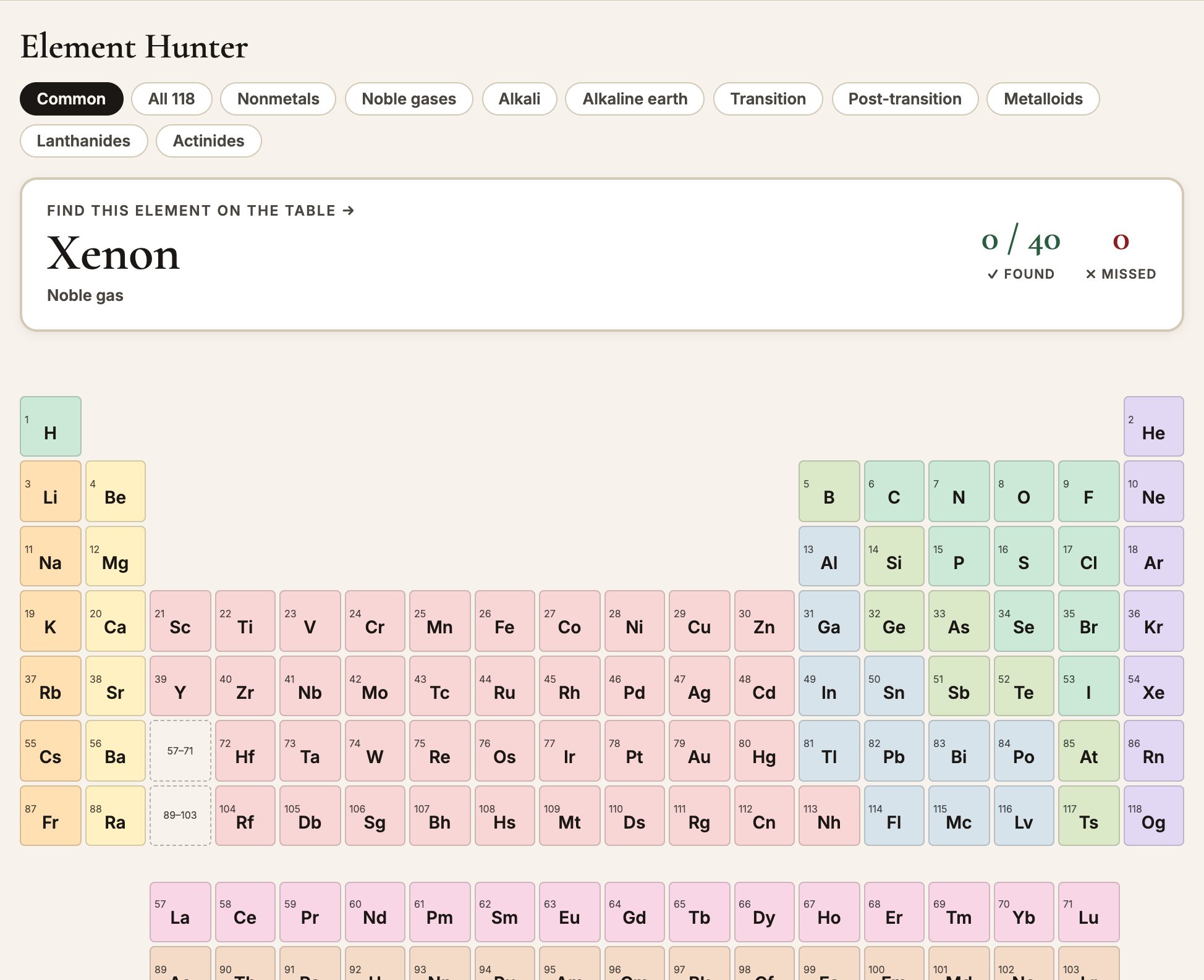 Element Hunter — free science game