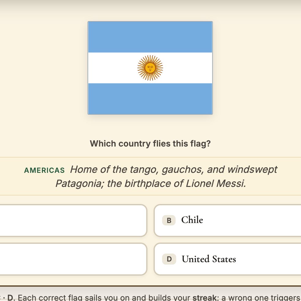 Around the World — free flag identification game