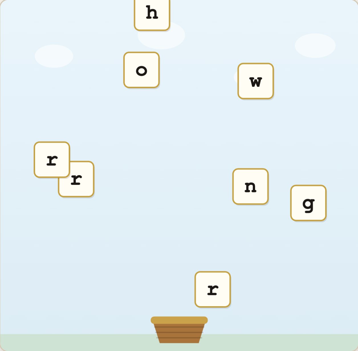 Letter Catch — free spelling game
