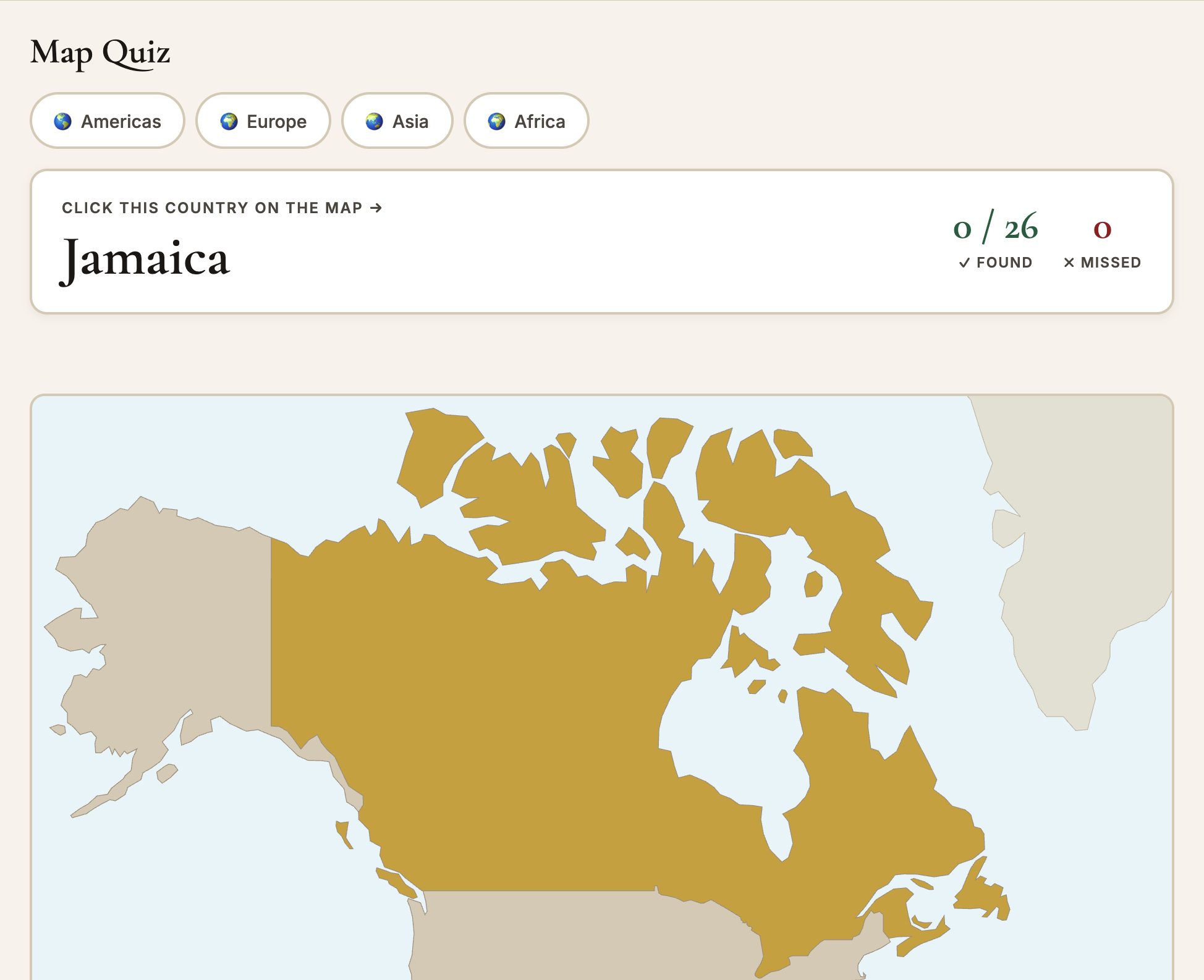 Map Quiz — free geography game